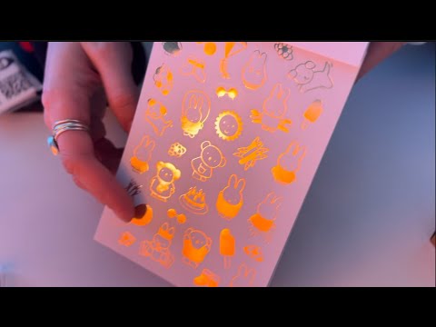 ASMR | miffy stationary haul (up-close whisper)