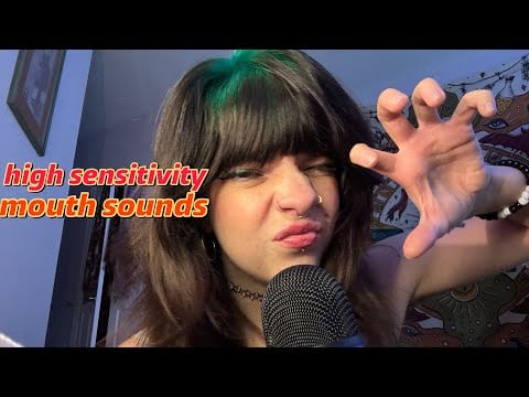 ASMR HIGH SENSITIVITY MOUTH SOUNDS, VISUALS & MIC GRIPPING *TINGLY* 