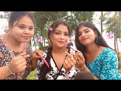 ASMR | My Two friends Doing My Makeup And Hairstyle | 💄✨