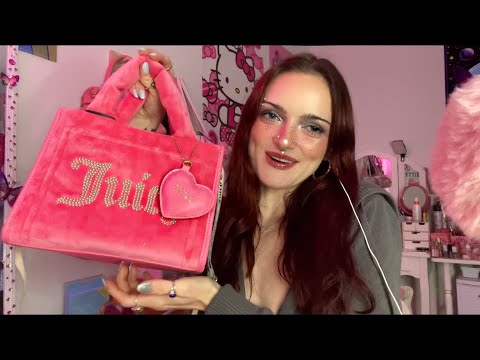 ASMR | Girly Purse Collection!💗🎀 (Purse tapping, fabric scratching, whisper rambles & more!)