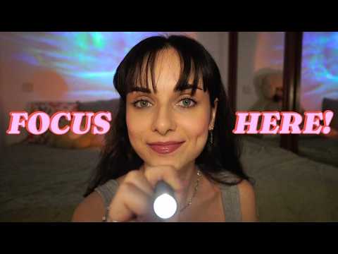 ASMR Eye Exam & Focus Tests | Light Triggers & Instructions!!