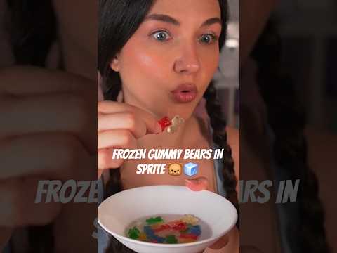 Escucha estas gominolas congeladas en Sprite 🐻🧊✨️ #asmr #shorts #gummybear