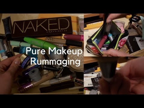 ASMR Makeup Rummaging Sounds| No tapping, no talking