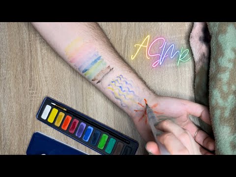 ASMR | Drawing on my boyfriend's arm | soft spoken | Italian accent