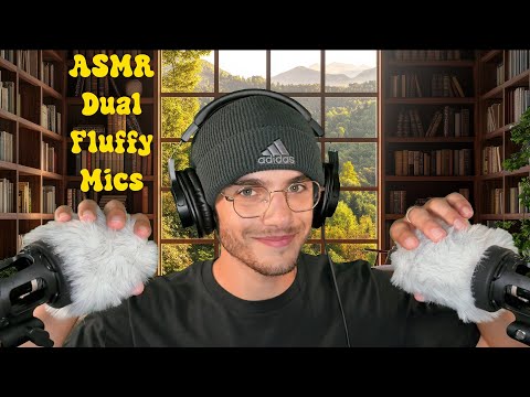 ASMR // ☁️New DUAL Fluffy Mic Setup☁️