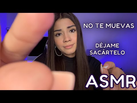 ASMR ESPAÑOL / DÉJAME SACARTE LO QUE TIENES EN LA CARITA (visual) 100% relajante