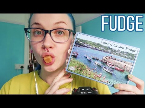ASMR Trying Cornish Clotted Cream Fudge (Eating Sounds Mukbang)