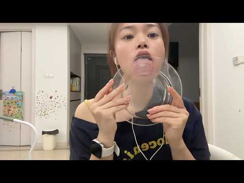 ASMR Eating yogurt