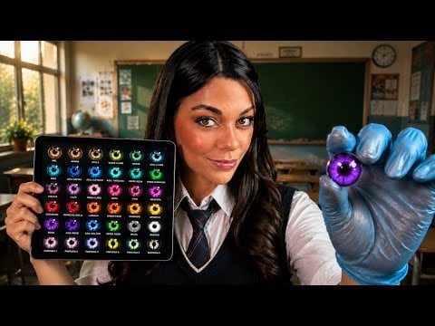 ASMR: Mudando A Cor Dos Seus Olhos Na Sala 👁️🟣