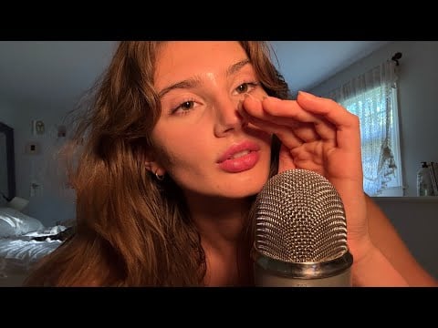 ASMR mouth sounds, mic scratching, tapping 