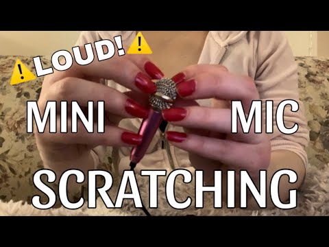 ⚠️LOUD Fast And Aggressive Bare Mic Scratching on Mini Mic | No Talking