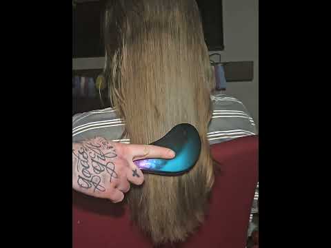 My husband brushing my hair 😍😍 #ASMR #hairbrushing #husband #tingle #sleep #relax