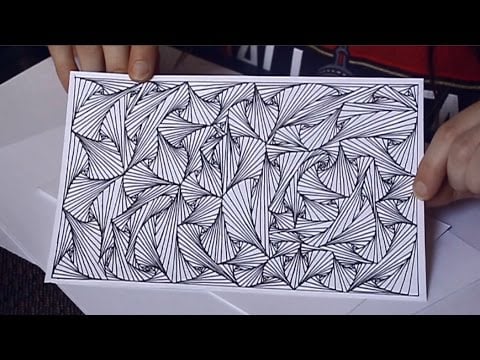 Make This Line ILLUSION Yourself! Giveaway + ASMR Drawing Tutorial ~ How to Zentangle