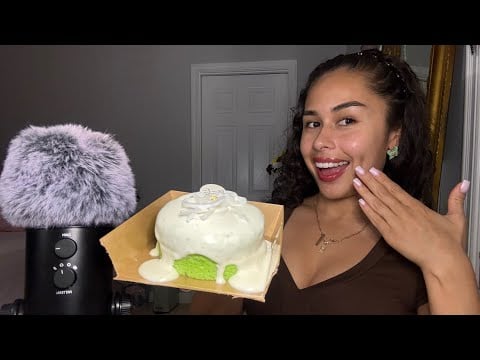asmr : pandan coconut cake 