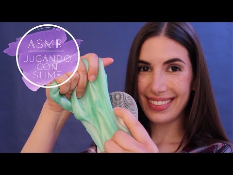 ASMR | Jugando con Slime: slime en el micro | Sonidos Cosquillosos | Lena ASMR