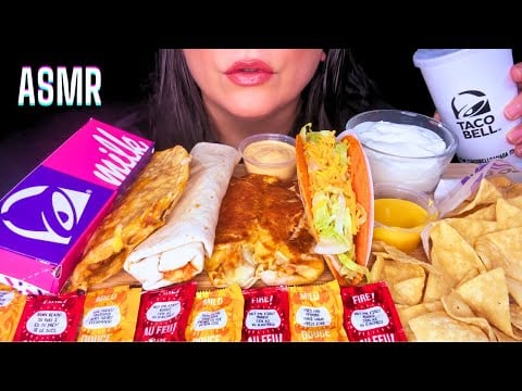 ASMR Taco Bell Mukbang | No Talking | CRUNCHY EATING SOUNDS | Relaxing Food ASMR