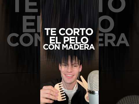 TE CORTO EL CABELLO CON PELUQUERÍA DE MADERA #asmr #shorts #asmrsounds #comedia