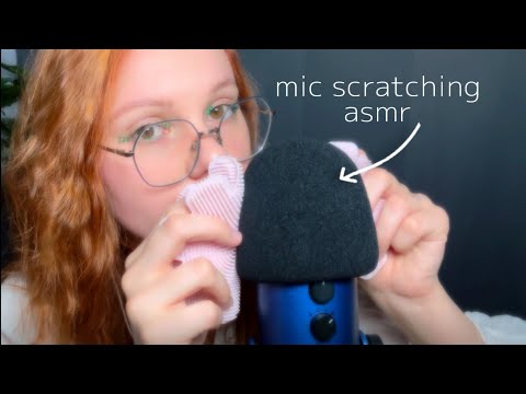 ASMR Tingly Foam Mic Scratching and mouth sounds✨❤️ For deep sleep and relaxation 😴 