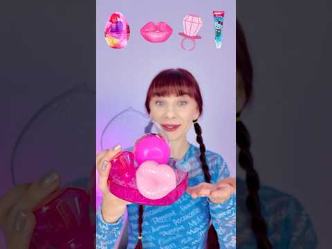 ASMR Barbie Candy Box Pink Lollipop, Candy Spray  #eatingsounds #mukbang