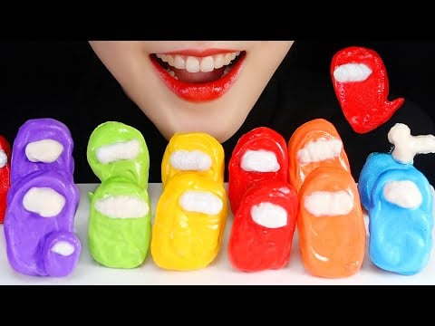 EDIBLE AMONG US ASMR AMONG US PARODY ASMR AMONG US FOOD MUKBANG