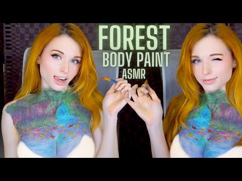 FOREST BODY PAINT ASMR  | Amouranth ASMR