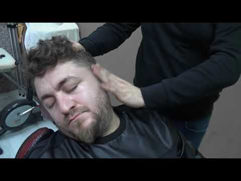 ASMR TURKISH BARBER MASSAGE = EAR - NECK CRACK = head, back, ear, neck, arm, sleep massage therapy