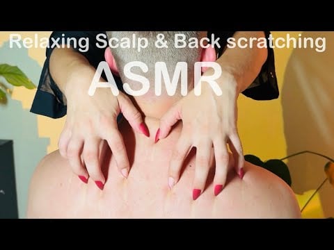 ASMR Relaxing Scalp Scratching & Back Scratching | Gentle Massage & Soft Touch for Deep Sleep