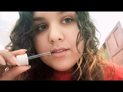 ASMR/ Spit paint harmonizando seu rosto+ conta gotas nos dentes 😉  #asmrbrasil #asmr 