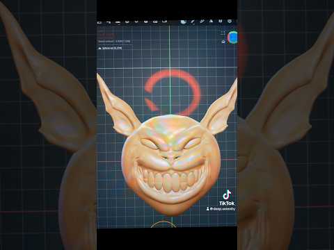 W.I.P Cheshire Cat. Sculpted and printed. #3dprinting #nomadsculpt  #cheshirecat #workinprogress