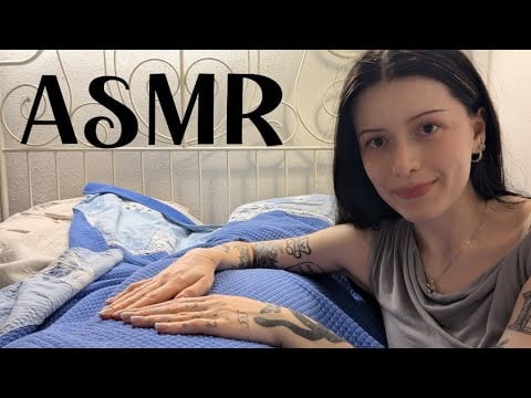 ASMR 🌞 back (pillow/different fabrics) massage