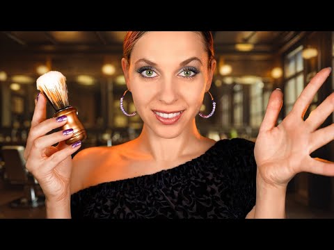 ASMR 3h Sleep Inducing Haircut, Shave, Massage, Brushing,  Rain sounds, Face Care