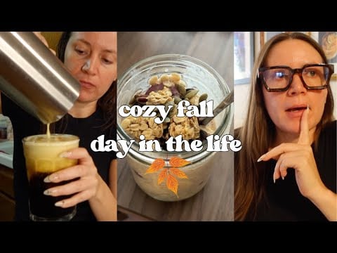 A Cozy Fall Day Vlog 🍂 Work From Home, Homemade Pumpkin Cream Cold Brew, Books I'm Reading 📚