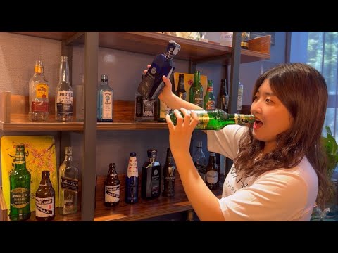 ASMR Public house bar in KOREA 🍺🍷🥃  / Lofi / Tapping , Tracing , Scratching 100+ Triggers