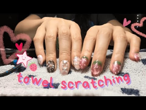 fast asmr | towel scratching and whispers