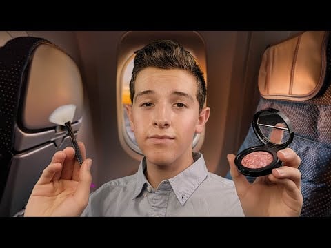 ASMR Stranger on the Airplane Does Your Makeup ✈️