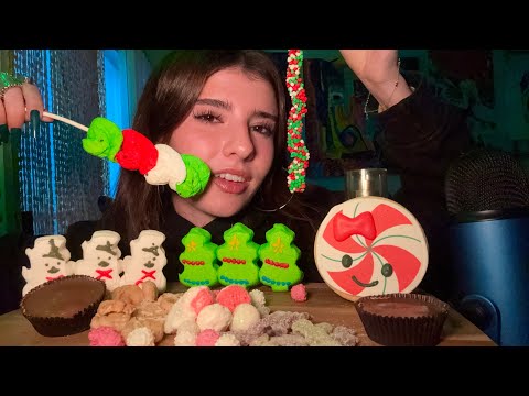 [ASMR] CHRISTMAS DESSERT MUKBANG 🎄🍭🍪
