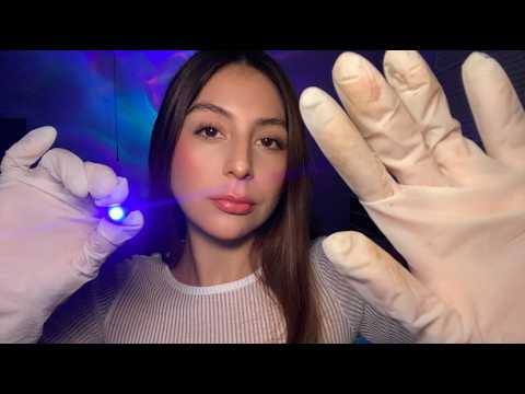 ASMR ESPAÑOL / EXAMEN DE NERVIOS CRANEALES 🧠 (gusto ,olfato ,vista ,oído ,tacto)