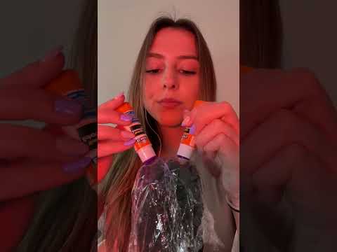 ASMR Glue Sticks on the Mic 👩‍🎨 #asmr #asmrvideo #asmrgluesticks