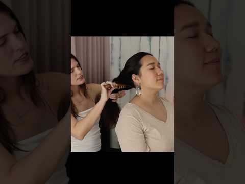 ASMR gentle hair brushing w/ semide ✨ #asmr #asmrhairplay