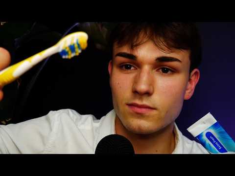 close up + careful Dental Checkup - ASMR (brushing, scratching, mouth, tapping etc.)