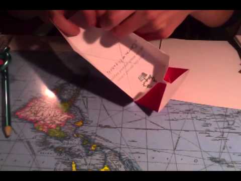 Making a gift box from Christmas Card! No talking