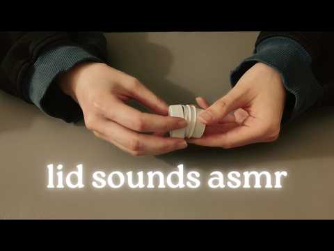 [cozy asmr] lid sounds up close, 30 minutes, no talking asmr | twisting, uncapping, scratching