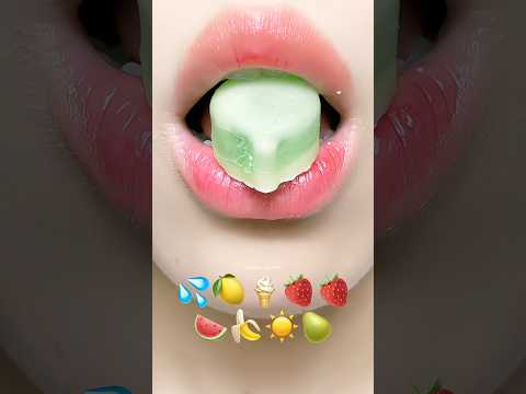 Compilation Asmr Eating Emoji Food 🍋💦🍉 #asmr #mukbang #emojichallenges #satisfying #asmrsounds
