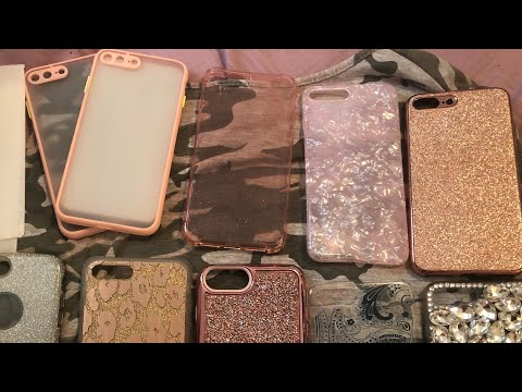 ASMR w/ phone cases (Part 2) *fast tapping & scratching- whispered*