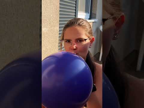 Blowing Purple Balloon #asmr #balloon #poppballons #blowing
