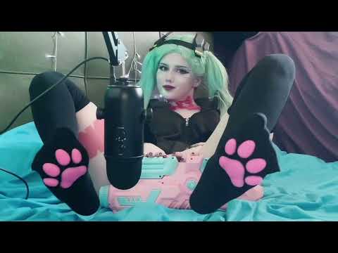 ♡ ASMR Stockings Feet Sounds ♡ Rebecca Cyberpunk Edgerunners