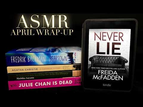 ASMR Whispered April Reading Wrap-Up 📚 Relaxing Book Tapping & Scratching