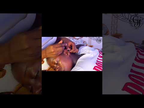 Asmr Ear lobe cleaning and ear piercingmassage, back tracing and feet tingling