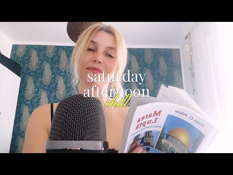 ASMR Book on a Chill Saturday – Tapping, Page Flips, No Talking