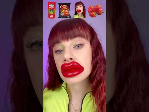 ASMR Spicy Pickle, Chips, Wax Lips Eating Sounds #mukbang